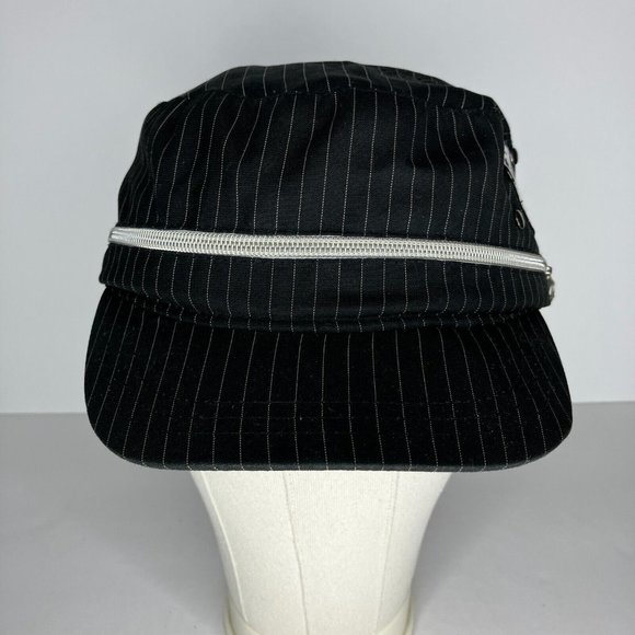 Disney Nightmare Before Christmas Zipper Pocket Black Pinstripe Jack Hat - Picture 2 of 12